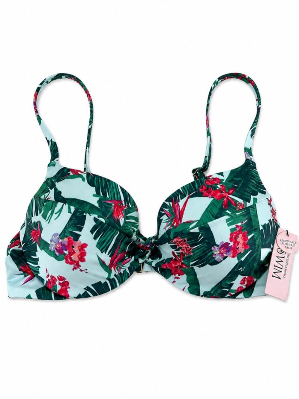 Victoria Secret Swim Twist Front Push-Up Bikini Top NWT Sz 34C